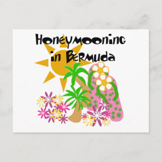 Flitterwochen auf Bermuda Postkarte