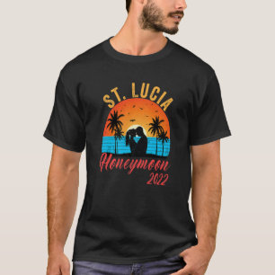 Flitterwochen Braut Bräutigam Vintage St Lucia Fli T-Shirt