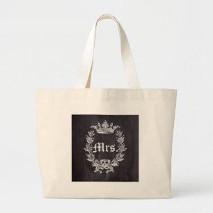 Flitterwochen Brautchalkboard Zukunft Frau. Jumbo Stoffbeutel