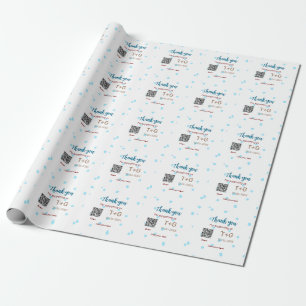 Flitterwochen Fonds Add Q R Code Paar Name Hochzei Geschenkpapier