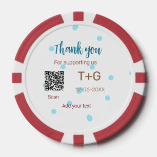 Flitterwochen Fonds Add Q R Code Paarname Hochzeit Pokerchips