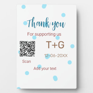 Flitterwochen Fonds Hinzufügen Q R Code Paar Name  Fotoplatte