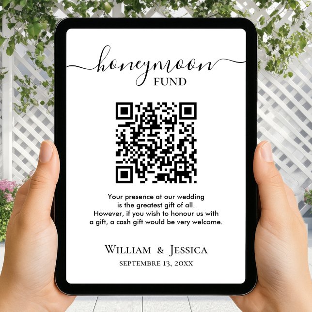 Flitterwochen-Fonds mit QR-Code Karte (Von Creator hochgeladen)
