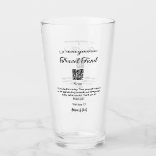 Flitterwochen-Fonds QR-Code scannen Namen hinzufüg Glas
