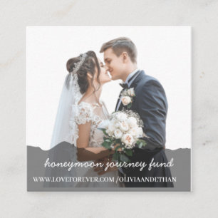 Flitterwochen-Fonds QR-Foto-Hochzeitskarte Begleitkarte