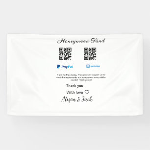 Flitterwochen Fonds Venmo PayPal-Spende Q R Paar Banner