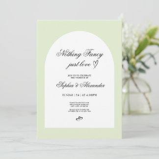 Flitterwochen-Hochzeitsempfangseinladung, Arch Gre Einladung