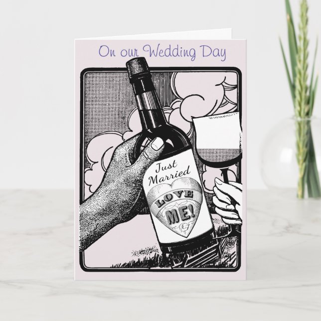 Flitterwochen, Hochzeitsnacht, Liebe ich! Editable Karte (Vorderseite)