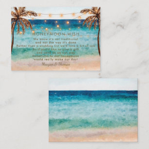 Flitterwochen-Karte für tropische Strände Begleitkarte