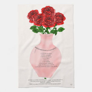 Flitterwochen-Kasserolle Romantisches Rezept Küche Geschirrtuch