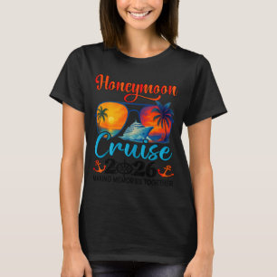 Flitterwochen Kreuzfahrt 2026 Frisch Vermählt Kuns T-Shirt