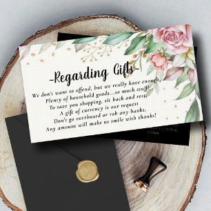 Flitterwochenfonds anstelle von Geschenkkarten Begleitkarte