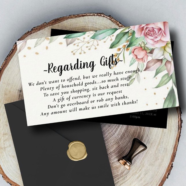 Flitterwochenfonds anstelle von Geschenkkarten Begleitkarte (Von Creator hochgeladen)