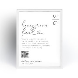 Flitterwochenfonds QR Code Wedding Poster