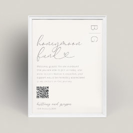 Flitterwochenfonds QR Code Wedding Poster