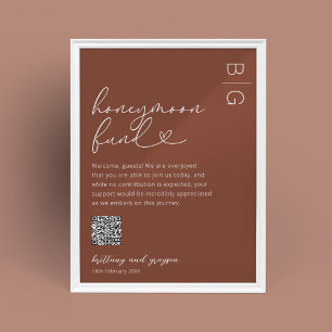 Flitterwochenfonds QR Code Wedding Poster