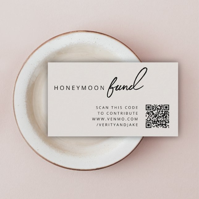 Flitterwochenfonds QR Code Wedding Registry Neutra Begleitkarte (Von Creator hochgeladen)
