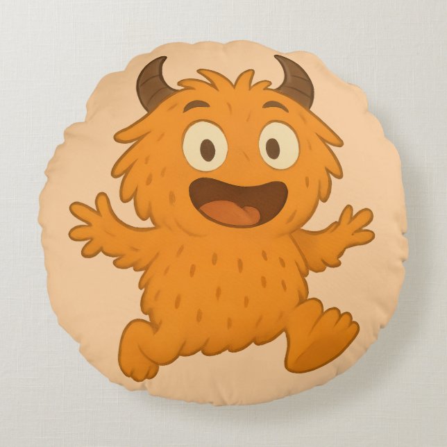 Flitzi – Das Beruhigende Sensorik-Kissen für Fokus Rundes Kissen (Vorderseite)