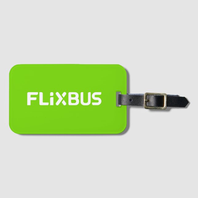 Flixbus-Gepäcktag Gepäckanhänger (Vorderseite (Horizontal))