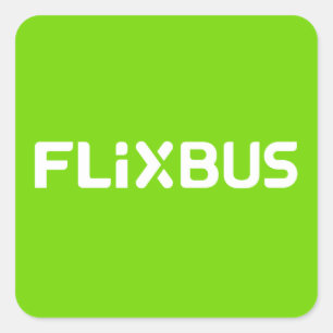Flixbus-Sticker Quadratischer Aufkleber