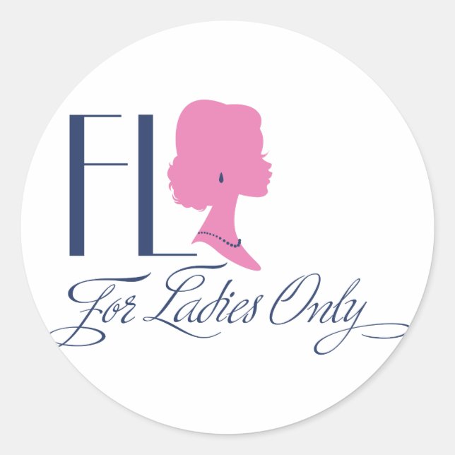 FLO-Logo Runder Aufkleber (Vorderseite)