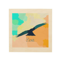 "Float" Die Silhouette der Vogel über das bunte BG
