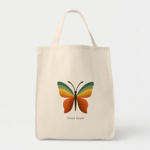 Float Hope Retro Regenbogen Schmetterling Tote Tragetasche