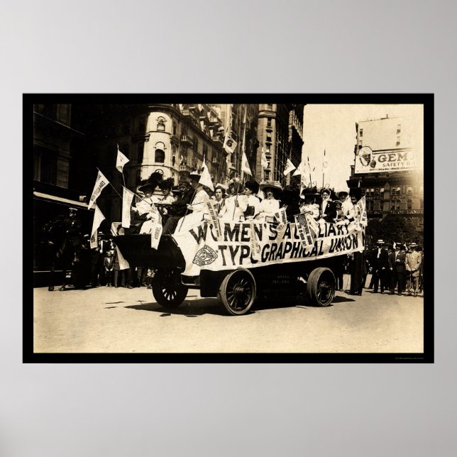 Float in Labour Day Parade New York City 1909 Poster (Vorne)