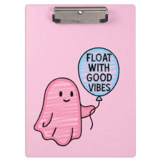 Float mit guten Vibes niedliches Bootdesign Klemmbrett