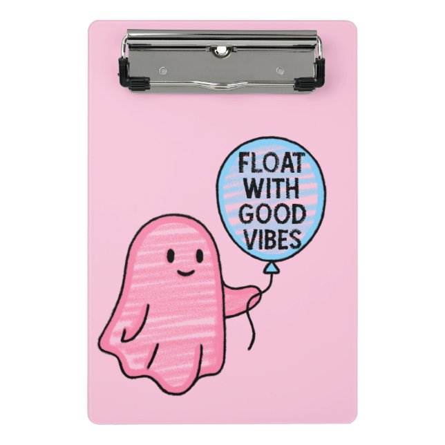 Float mit guten Vibes niedliches Bootdesign Mini Klemmbrett (Vorderseite)