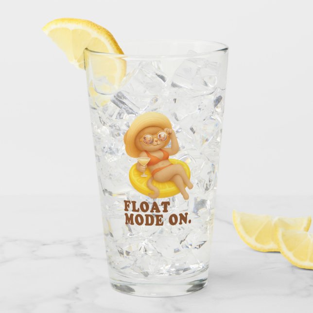 Float-Modus aktiviert: Sommerkatze-Limonen-Poolpar Glas (Vorderseite Ice)