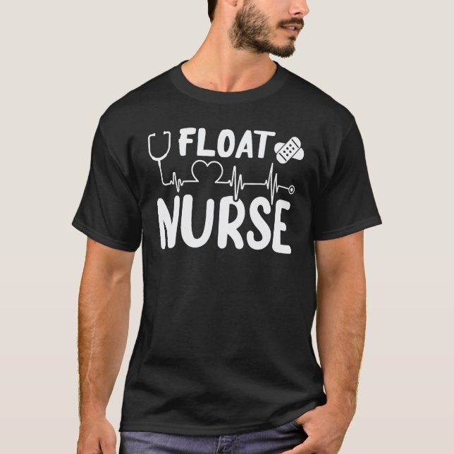 Float Nurse Stethoscope T-Shirt (Vorderseite)