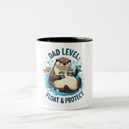 Float & Protect - Otter Vater Funny Zweifarbige Tasse