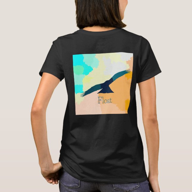 "Float" Ruhiges Bild der steil ansteigenden Silhou T-Shirt (Rückseite)