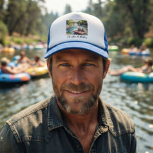 Float Trip Adventure Blue Trucker Hat