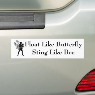 Float wie Schmetterling, wie Biene Autoaufkleber