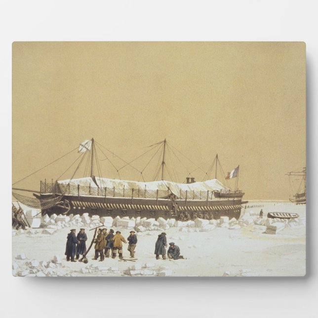 Floatbatterie La Tonnante im Eis vor Kil Fotoplatte (Vorderseite)