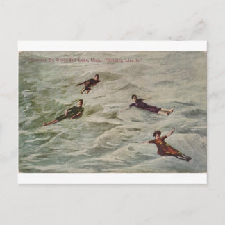 Floater am Great Salt Lake, Utah Postkarte