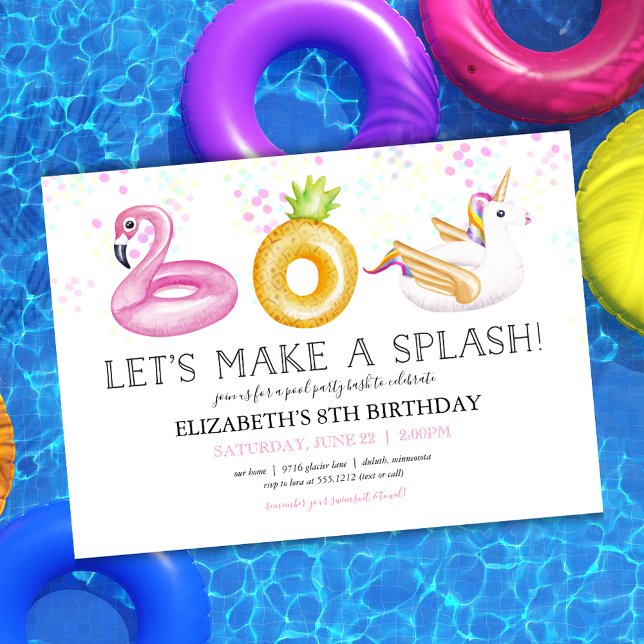 Floatie Pool Party Geburtstag Einladung (Von Creator hochgeladen)