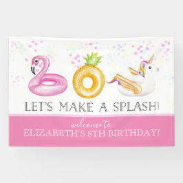 Floatie Pool Party Geburtstagsbanner Banner
