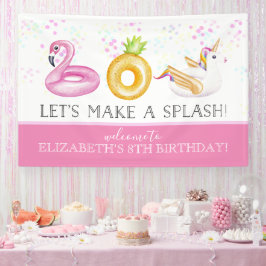 Floatie Pool Party Geburtstagsbanner Banner