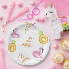 Floatie Pool Party Geburtstagsparty Paper Teller