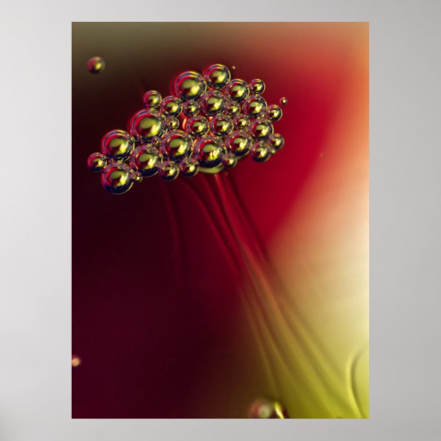 Floating Abstrakte Blasen farbenfroher Hintergrund Poster (Vorne)