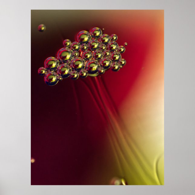 Floating Abstrakte Blasen farbenfroher Hintergrund Poster (Vorne)