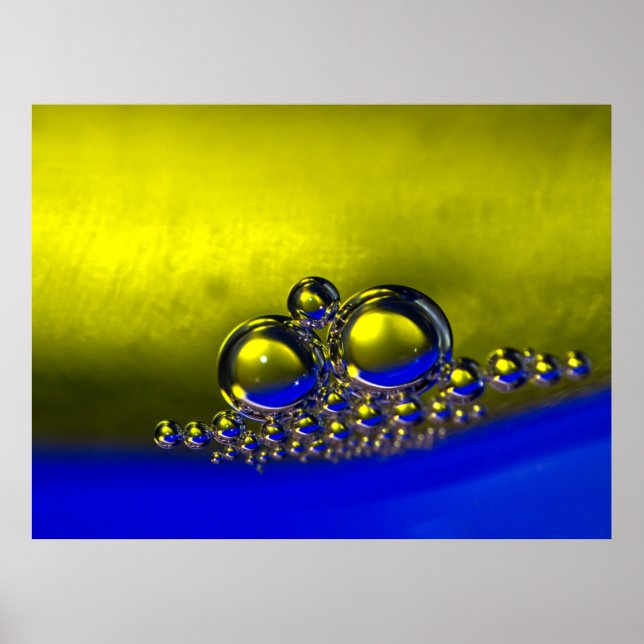 Floating Abstrakte Blasen farbenfroher Hintergrund Poster (Vorne)