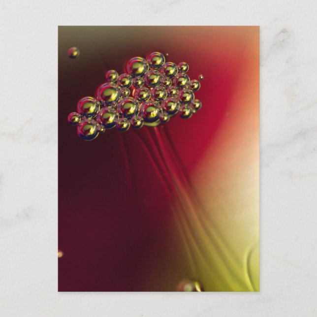 Floating Abstrakte Blasen farbenfroher Hintergrund Postkarte (Vorderseite)