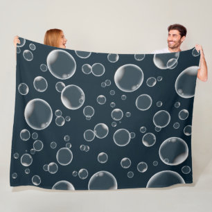 Floating Aquamarine Blasen Throw Blanket Seifenbla Fleecedecke