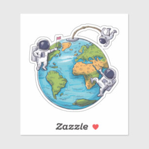 Floating Astronauten Aufkleber