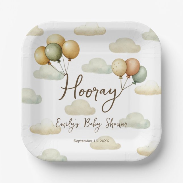 Floating Balloons Adventures Pappteller (Vorderseite)