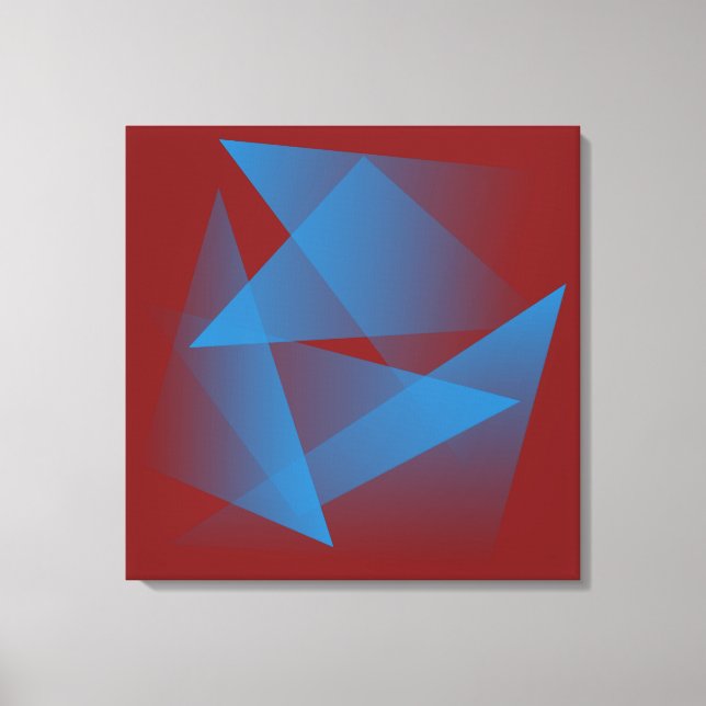 Floating Blue Fragments Leinwanddruck (Vorderseite)